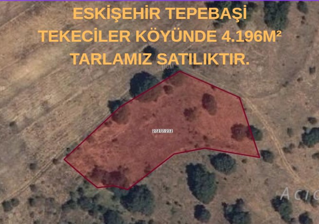 ESKİŞEHİR TEPEBAŞİ TEKECİLER KÖYÜNDE 4.196M² TARLAMIZ SATILIKTIR. - ESKİŞEHİR TEPEBAŞI fotoğraf 5
